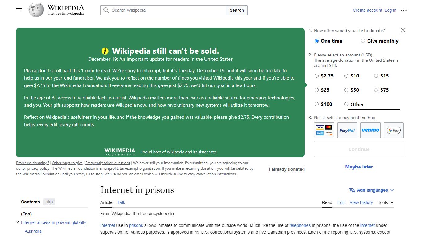 Internet in prisons - Wikipedia